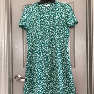 Lucky Brand Floral Dress Green S